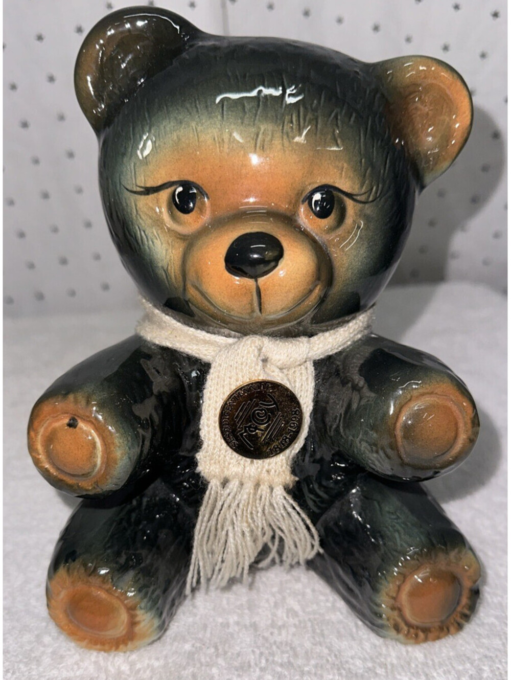 MCCOY Pottery  Teddy Bear Bank, Child Nursery Collector Signed, Dated & Numbered